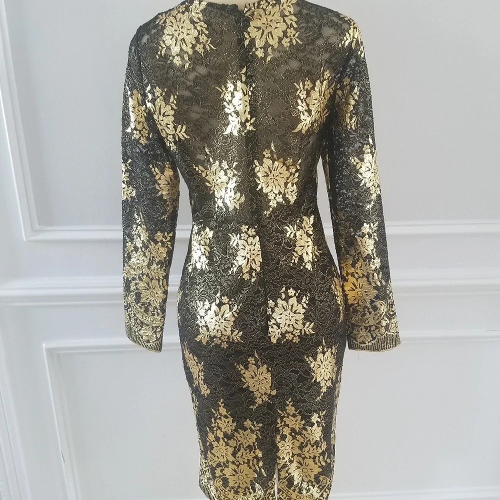 Gold and Black dress - Picture 2 of 5